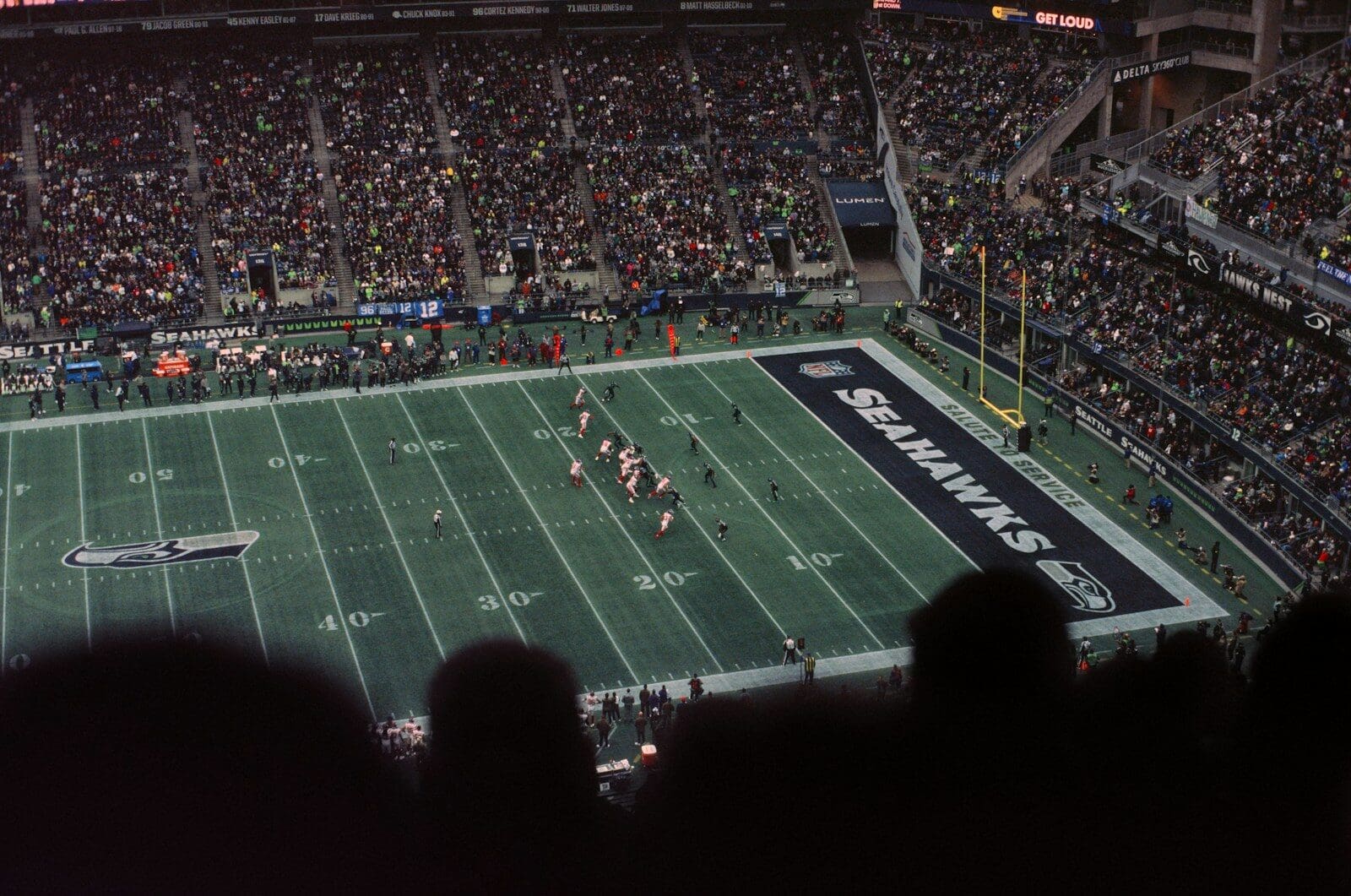 Photo by Caleb Woods The Seahawks football stadium is in the SODO neighborhood of Seattle